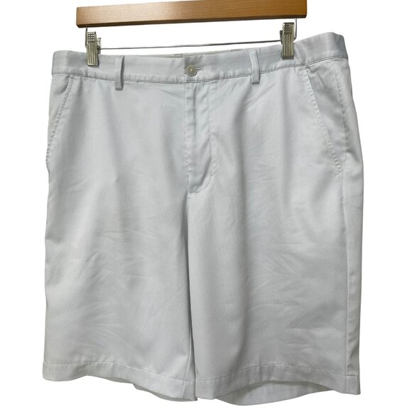 Greg Norman Men's Stretch Golf Fishing Short Size US 34 Regular Gray blocks - Picture 1 of 11